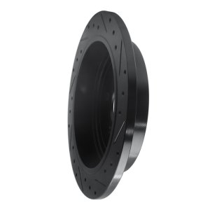 Lincoln Town Car Brake Rotor (1) - Rear Left - R1 Concepts - Drilled & Slotted - Black - `03-`11